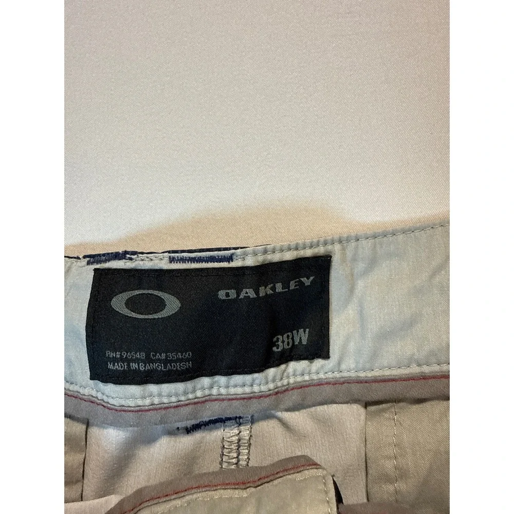 Oakley Mens Pinstripe Golf Shorts Navy Blue 38W Hybrid Casual Performance 38